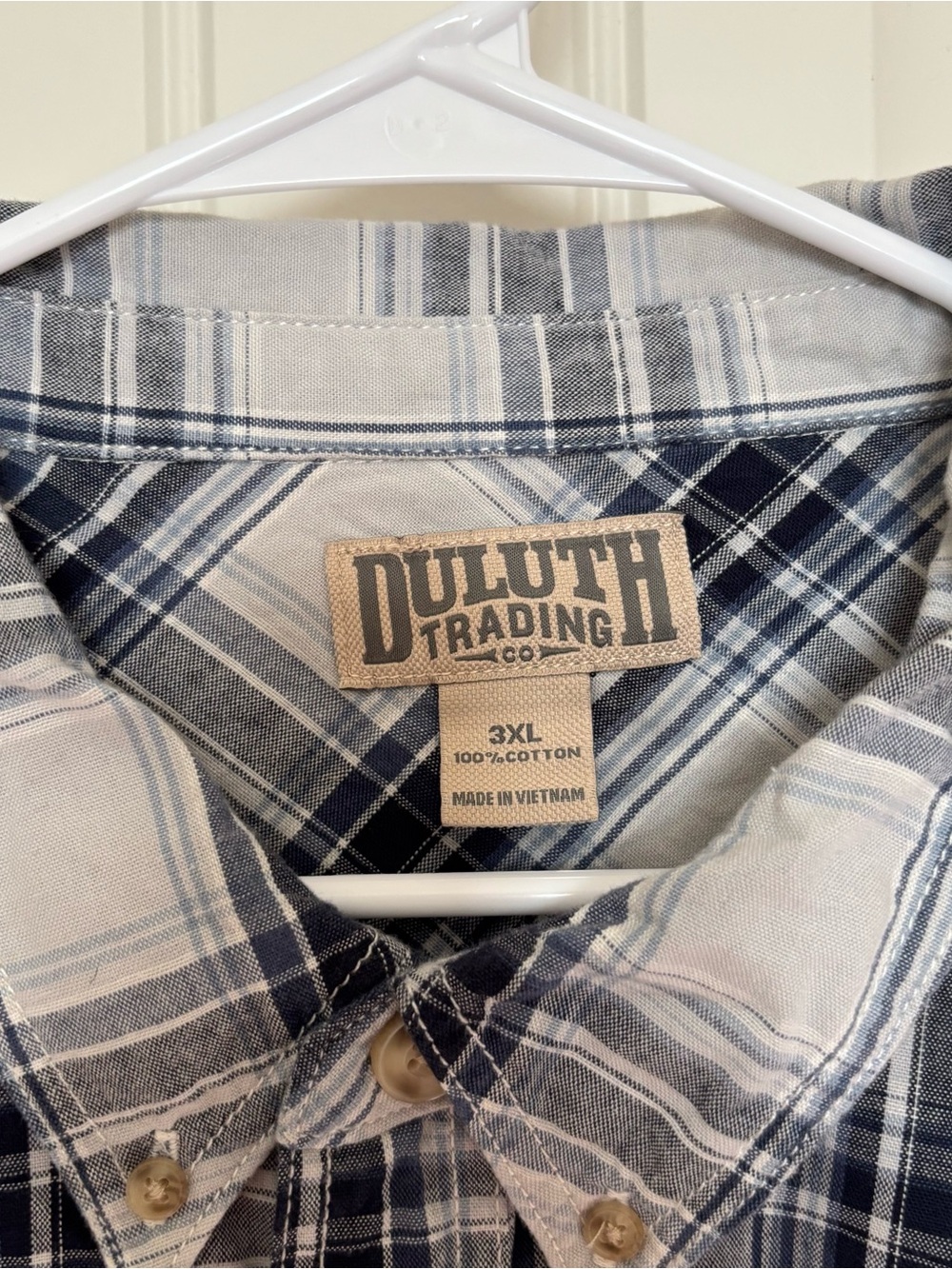 Duluth Trading Co Black & White Plaid Short Sleeve Button-Down Shirt - Picture 4 of 7